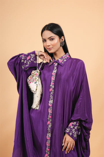 Purple Heavy Indian Kaftan