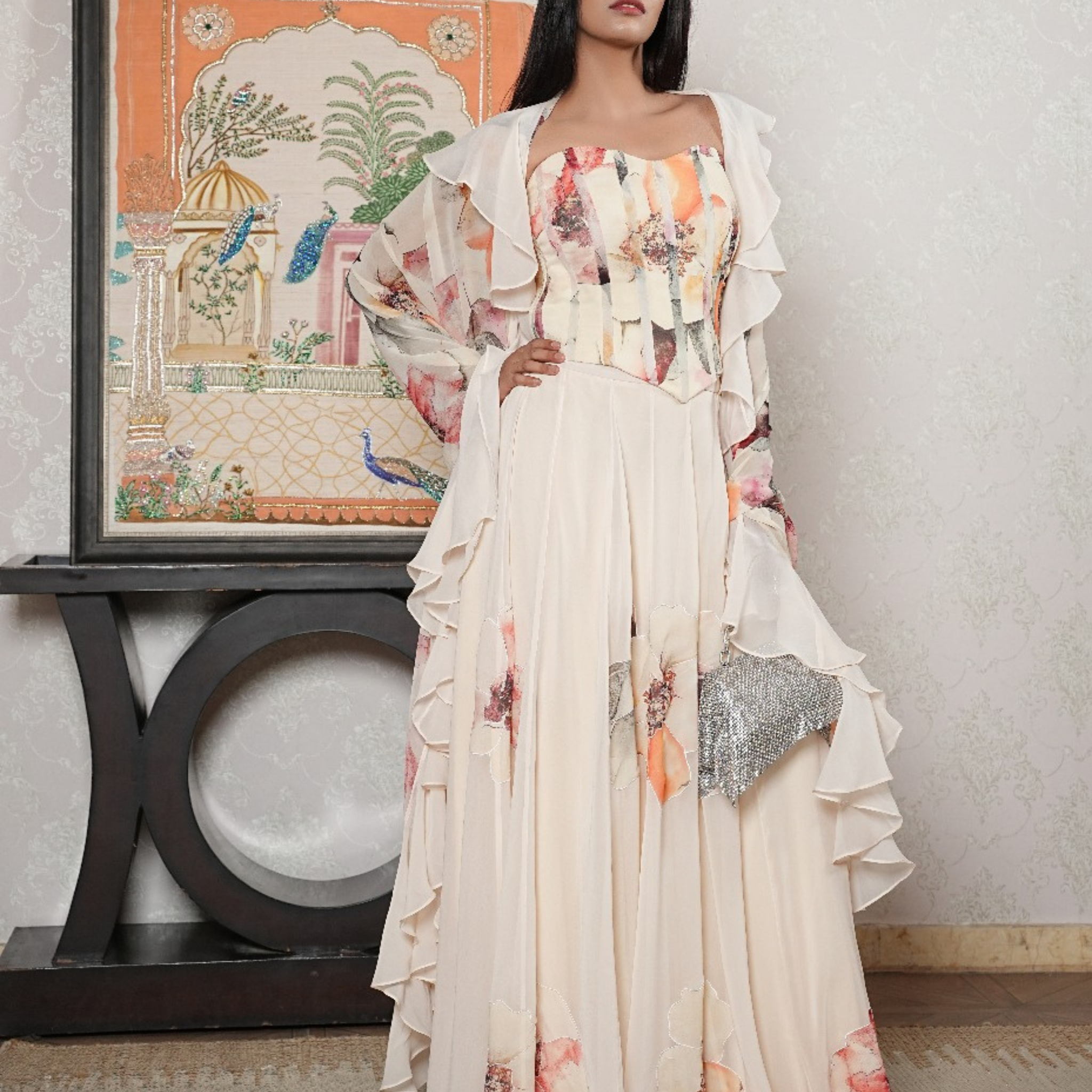 Piece Printed Georgette Set